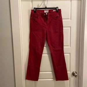 FRAME Le High Straight Red Jeans - Size 27